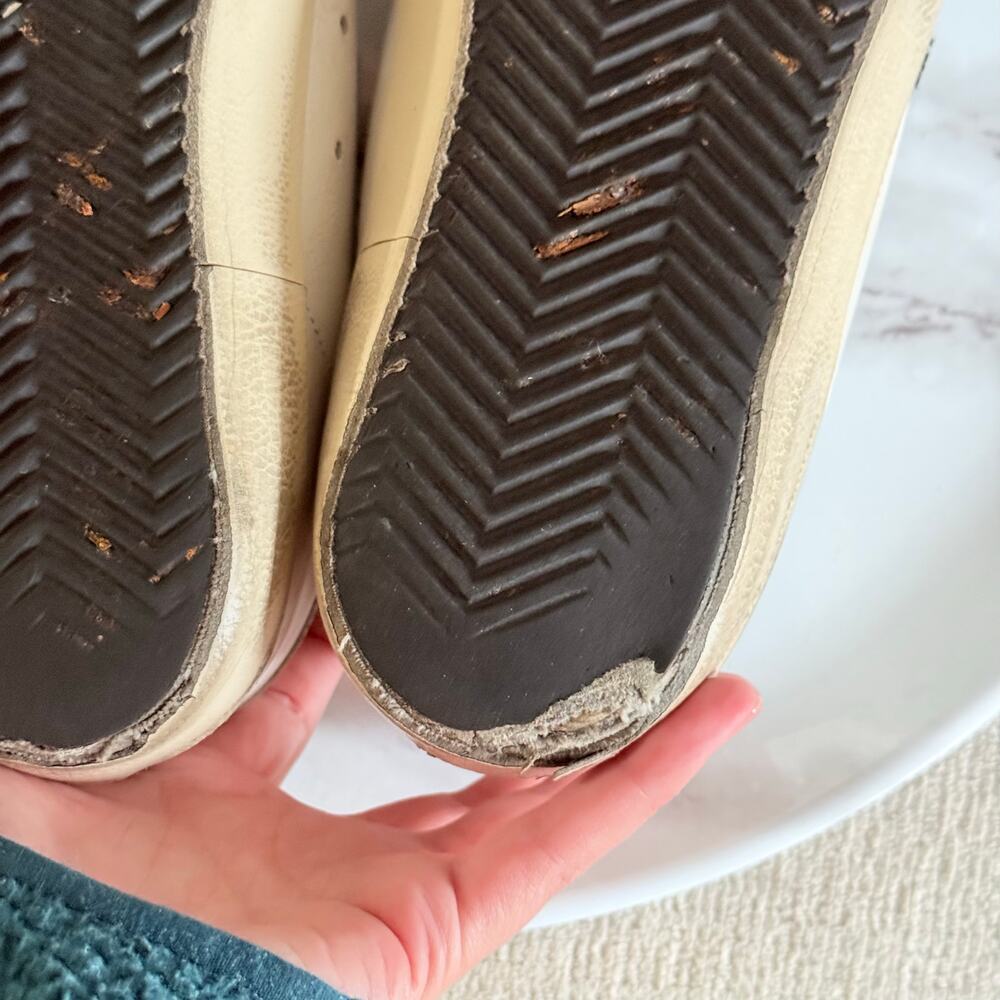 Golden Goose Superstar Sneakers Shoes Ssence White Leather Black Glitter Star 38 - Picture 5 of 13